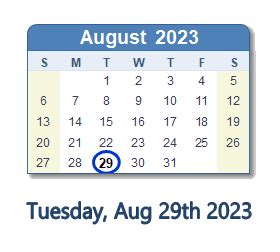 August 29, 2023