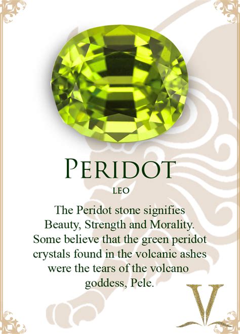 August Leo Birthstone: Peridot