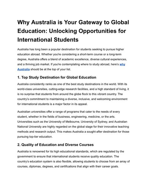 Australia's Finest: Unlocking the Gateway to Higher Education in Singapore