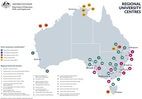 Australia University Distribution Map for International Students