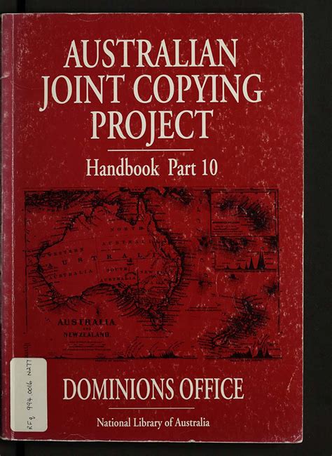 Australian Joint Copying Project Handbook Kindle Editon