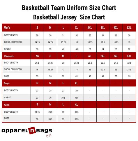 Authentic Nba Jersey Size Chart