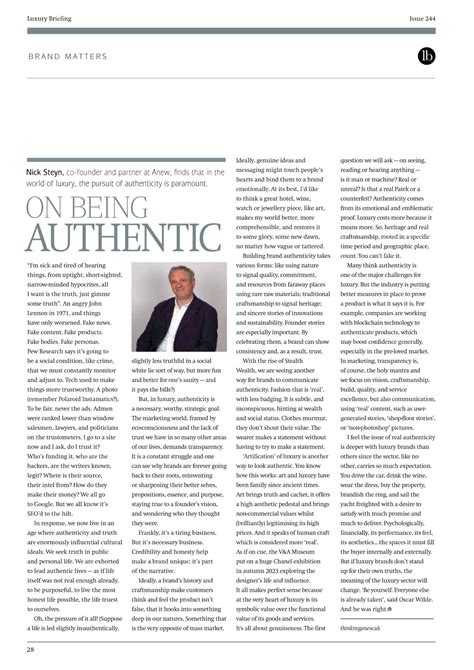 Authenticity is Paramount: