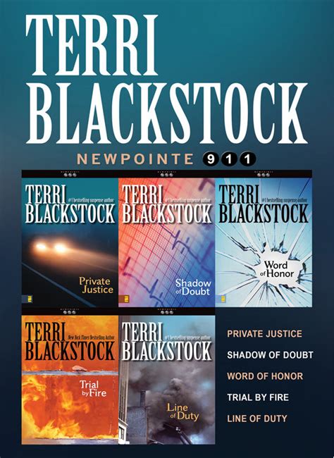 Author Terri Blackstock Two Book Bundle of The Newpointe 911 Series Includes Line of Duty and Shadow of Doubt Reader