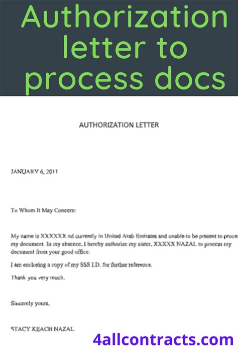 Authorization Letter Sample to Process Documents: An Ultimate Guide