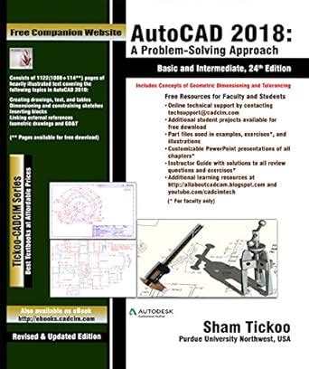 AutoCAD 2018 A Problem-Solving Approach Basic and Intermediate 24th Edition Kindle Editon