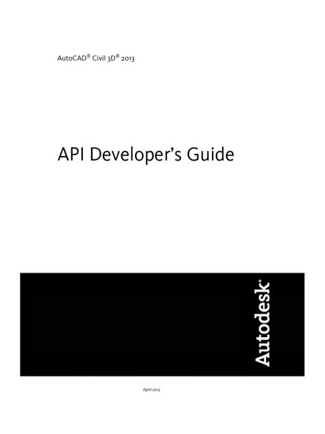 AutoCAD Civil 3D API Developer s Guide pdf Epub