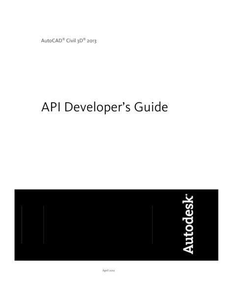 AutoCAD Civil 3D API Developer s Guide pdf Epub