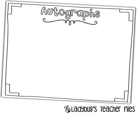 Autograph Sheet Template