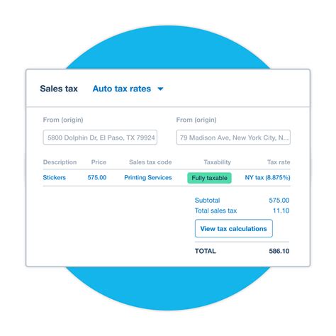 Automate sales tax calculations: