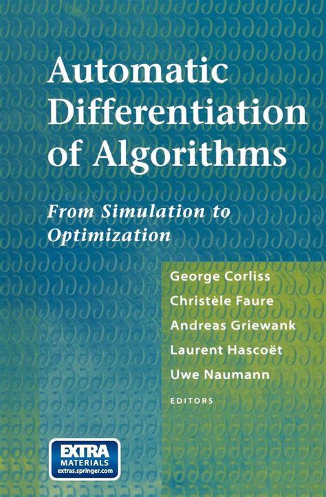 Automatic Differentiation of Algorithms Ebook PDF