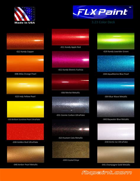 Automotive Color Chart