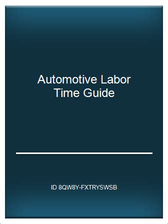 Automotive Labor Time Guide Free Ebook Reader