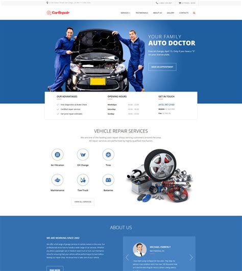 Automotive Repair Website Template