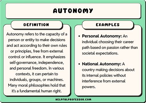 Autonomy