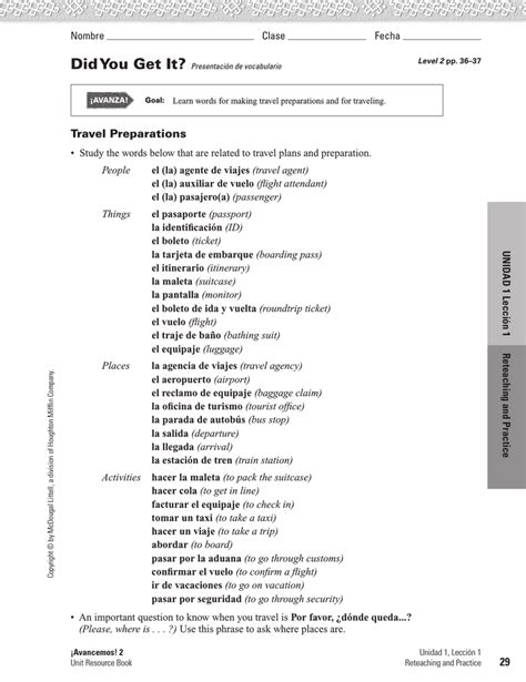 Avancemos 2 Answers 152 Doc