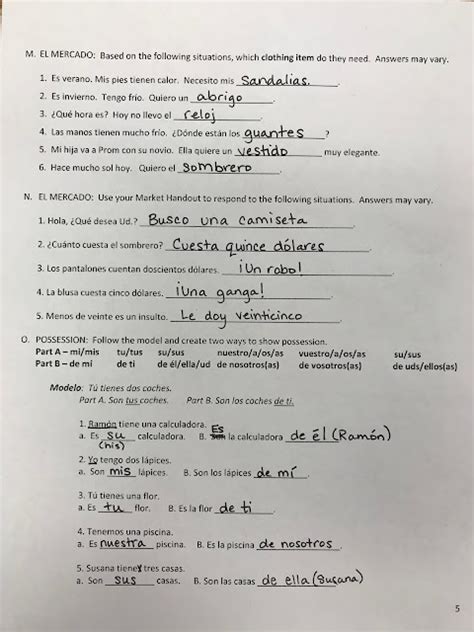 Aventura Spanish 3 Workbook Answer Key Doc