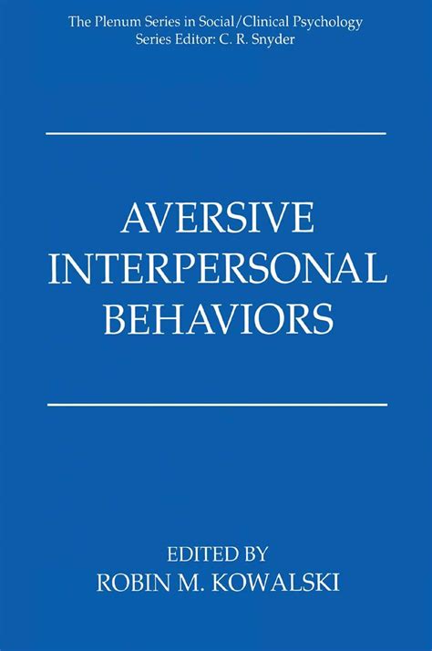 Aversive Interpersonal Behaviors Kindle Editon