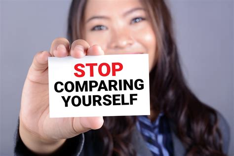 Avoid comparing themselves to others: