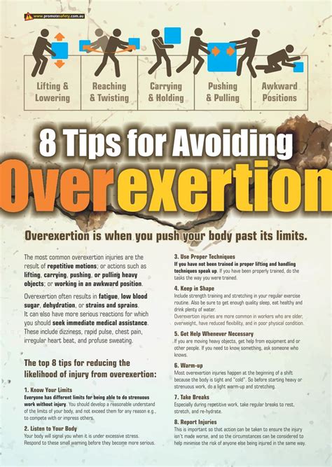 Avoid overexertion: