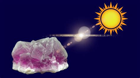 Avoid placing fluorite crystals in direct sunlight: