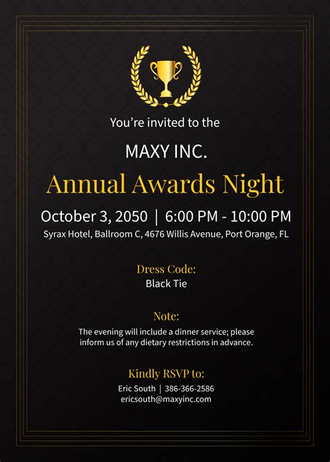 Awards Night Program Template PDF PDF