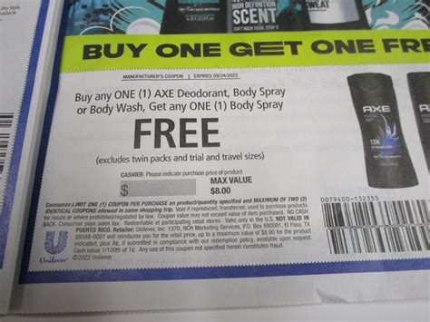 Axe Deodorant Printable Coupon