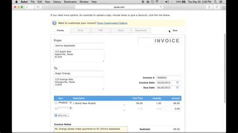 Aynax Invoice Template