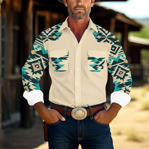 Aztec Western Shirts: Emboldening the Frontier with Ethnic Elegance