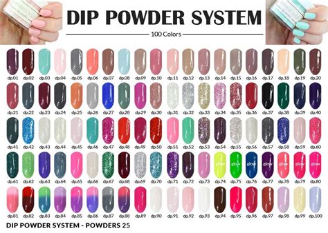 Azure Dip Powder Color Chart 100
