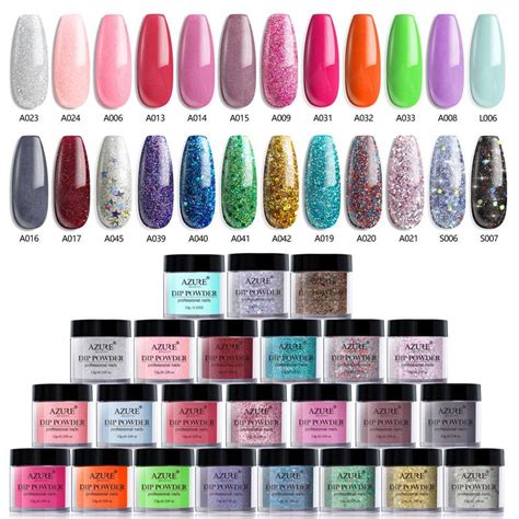 Azurebeauty Dip Color Chart