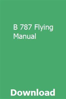 B 787 Flying Manual Ebook Epub