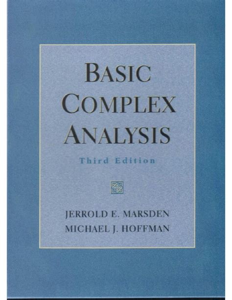 BASIC COMPLEX ANALYSIS MARSDEN SOLUTIONS Ebook PDF