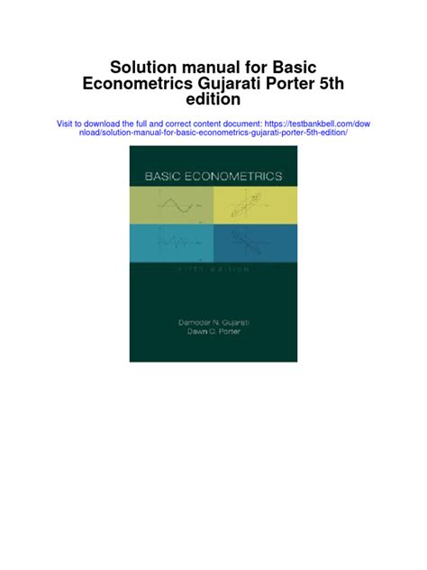 BASIC ECONOMETRICS GUJARATI 5TH EDITION SOLUTION MANUAL Ebook Epub