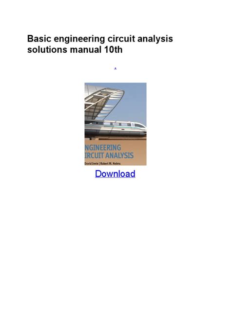 BASIC ENGINEERING CIRCUIT ANALYSIS SOLUTION MANUAL 10TH Ebook Doc
