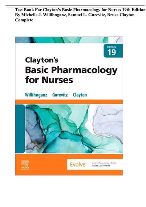 BASIC PHARMACOLOGY CLAYTON STUDY GUIDE ANSWER KEY Ebook PDF