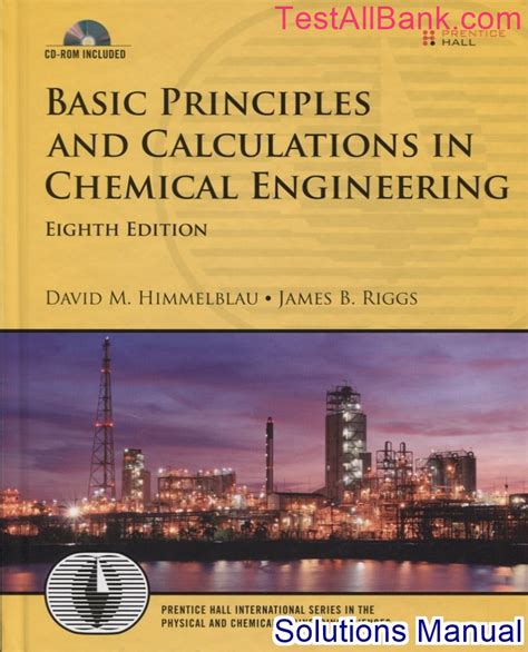 BASIC PRINCIPLES AND CALCULATIONS IN CHEMICAL ENGINEERING SOLUTIONS MANUAL Ebook Kindle Editon