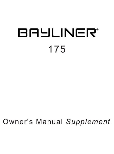 BAYLINER 175 OWNERS MANUAL Ebook Epub