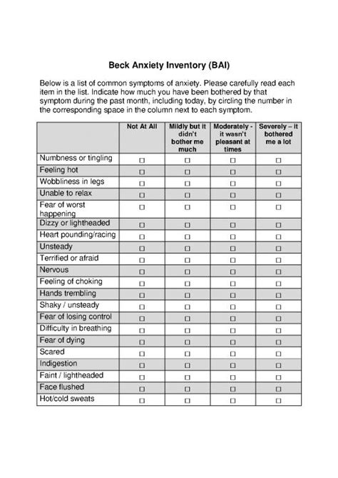 BECK ANXIETY INVENTORY PDF Ebook Kindle Editon