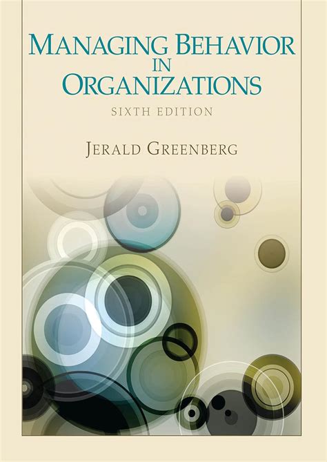 BEHAVIOR IN ORGANIZATIONS 8TH EDITION GREENBERG Ebook Epub