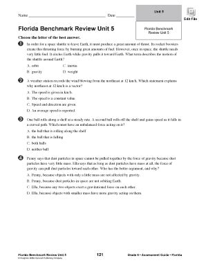 BENCHMARK REVIEW UNIT 5 SCIENCE GRADE 3 Ebook Reader