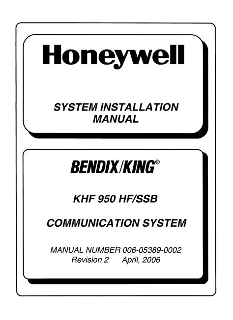 BENDIX KING KHF 950 INSTALLATION MANUAL Ebook Epub