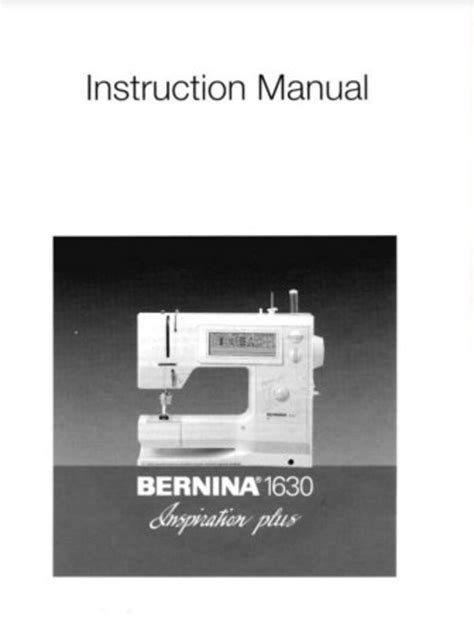 BERNINA 1630 MANUAL Ebook PDF