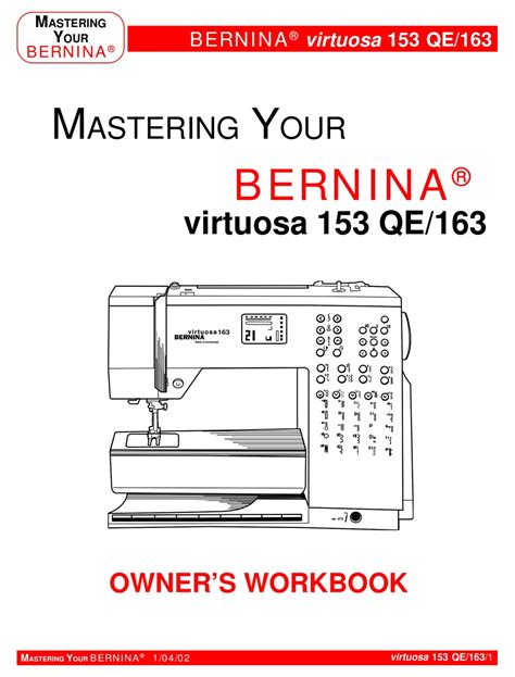 BERNINA VIRTUOSA 153 MANUAL Ebook Reader