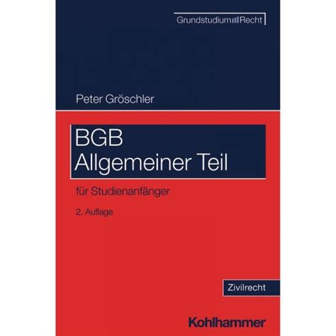 BGB Allgemeiner Teil 2nd Edition Reader