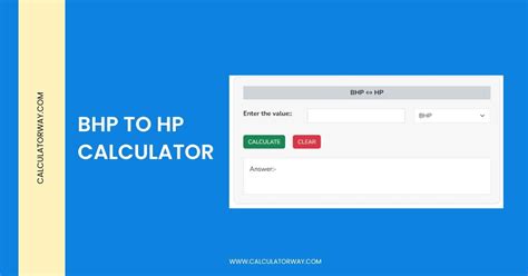 BHP to HP Calculator: Converting Horsepower Measurements for Optimal Performance