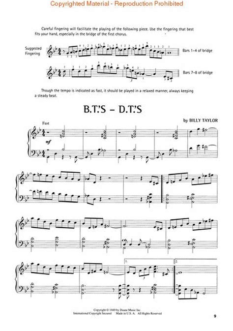 BILLY TAYLOR PIANO STYLES PDF