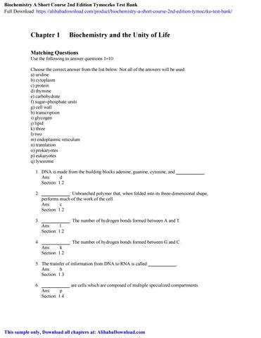 BIOCHEMISTRY A SHORT COURSE 2ND EDITION TYMOCZKOBIOCHEMISTRY A SHORT COURSE 2ND EDITION PDF BOOK Reader