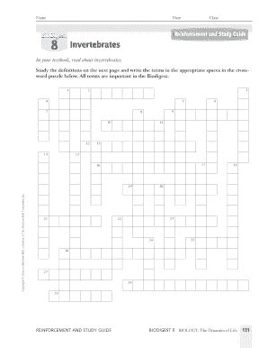 BIODIGEST 8 INVERTEBRATES CROSSWORDS ANSWERS Ebook Kindle Editon