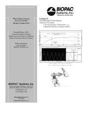 BIOPAC LESSON 13 PULMONARY FUNCTION II ANSWERS Ebook Kindle Editon